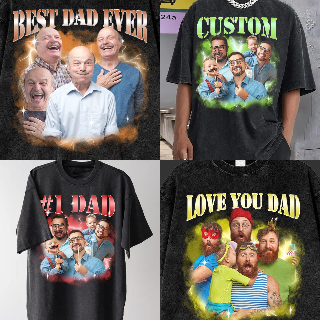 Custom Vintage Bootleg Dad - Softstyle Tee
