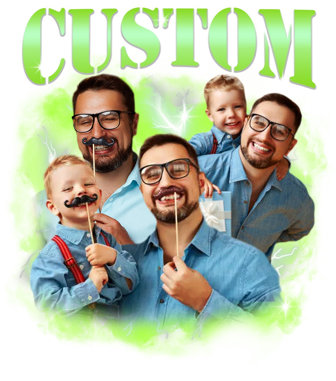 Custom Vintage Bootleg Dad - Softstyle Tee