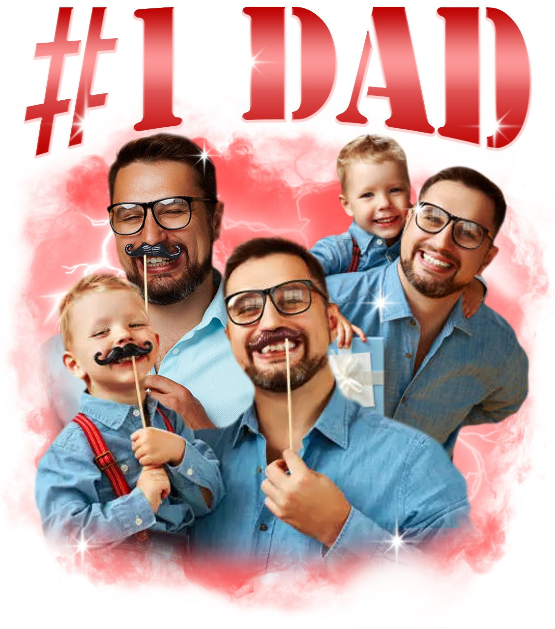 Custom Vintage Bootleg Dad - Softstyle Tee