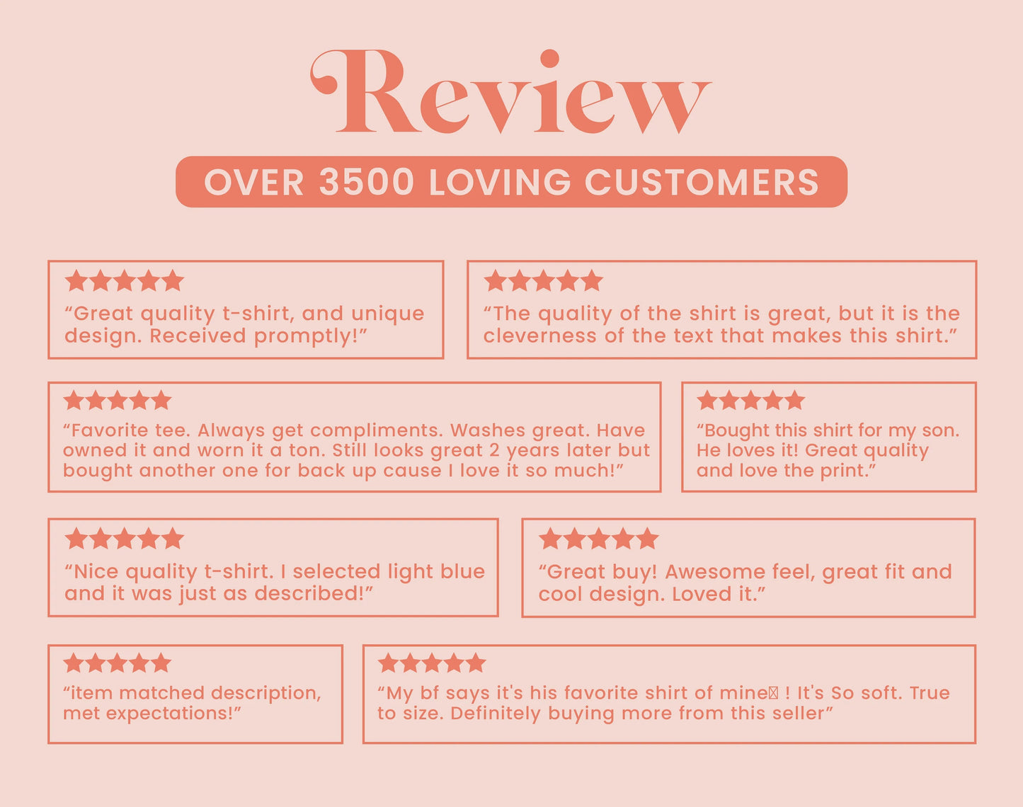 the review page for a customer satisfaction survey