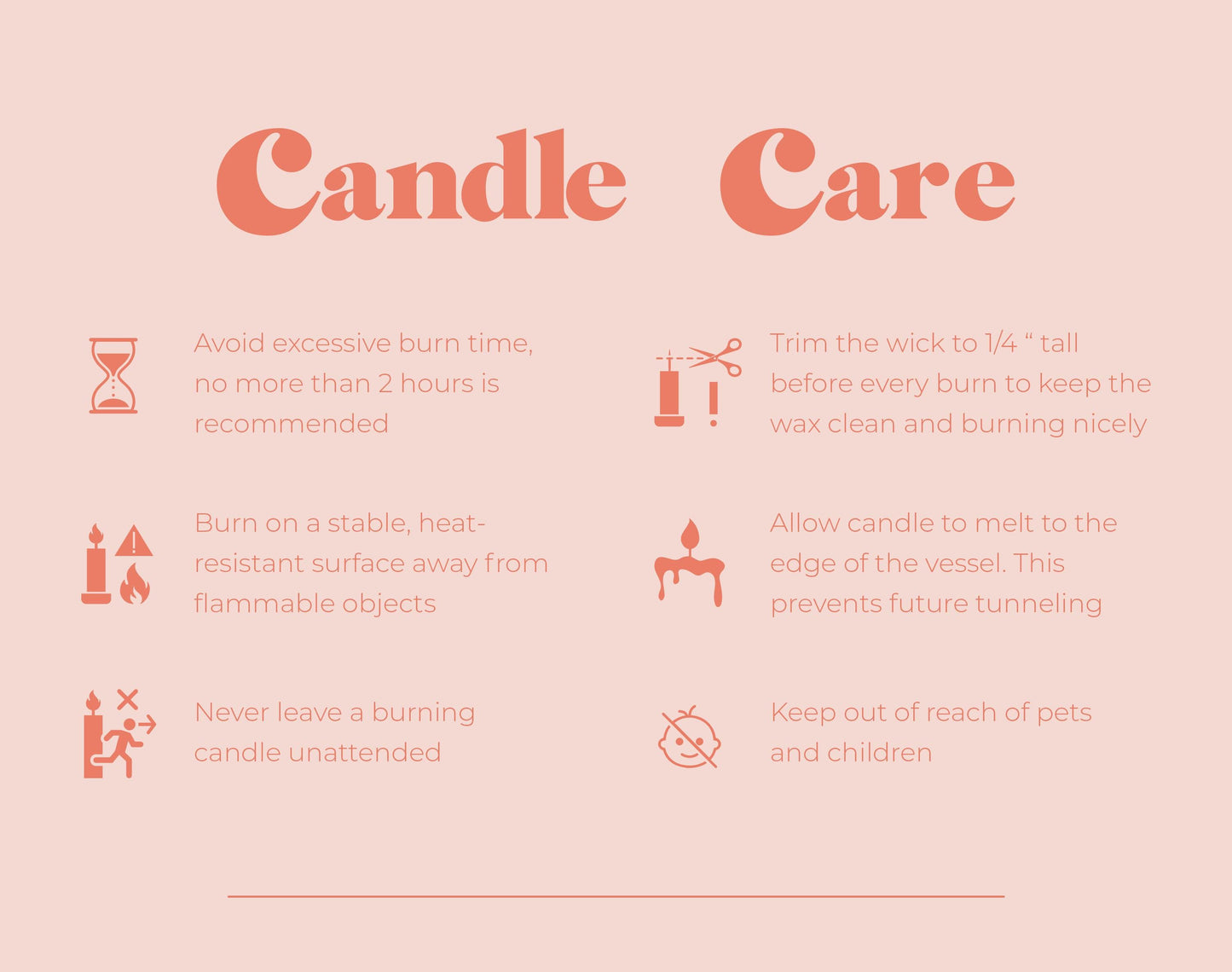 a pink poster with instructions on how to use candles