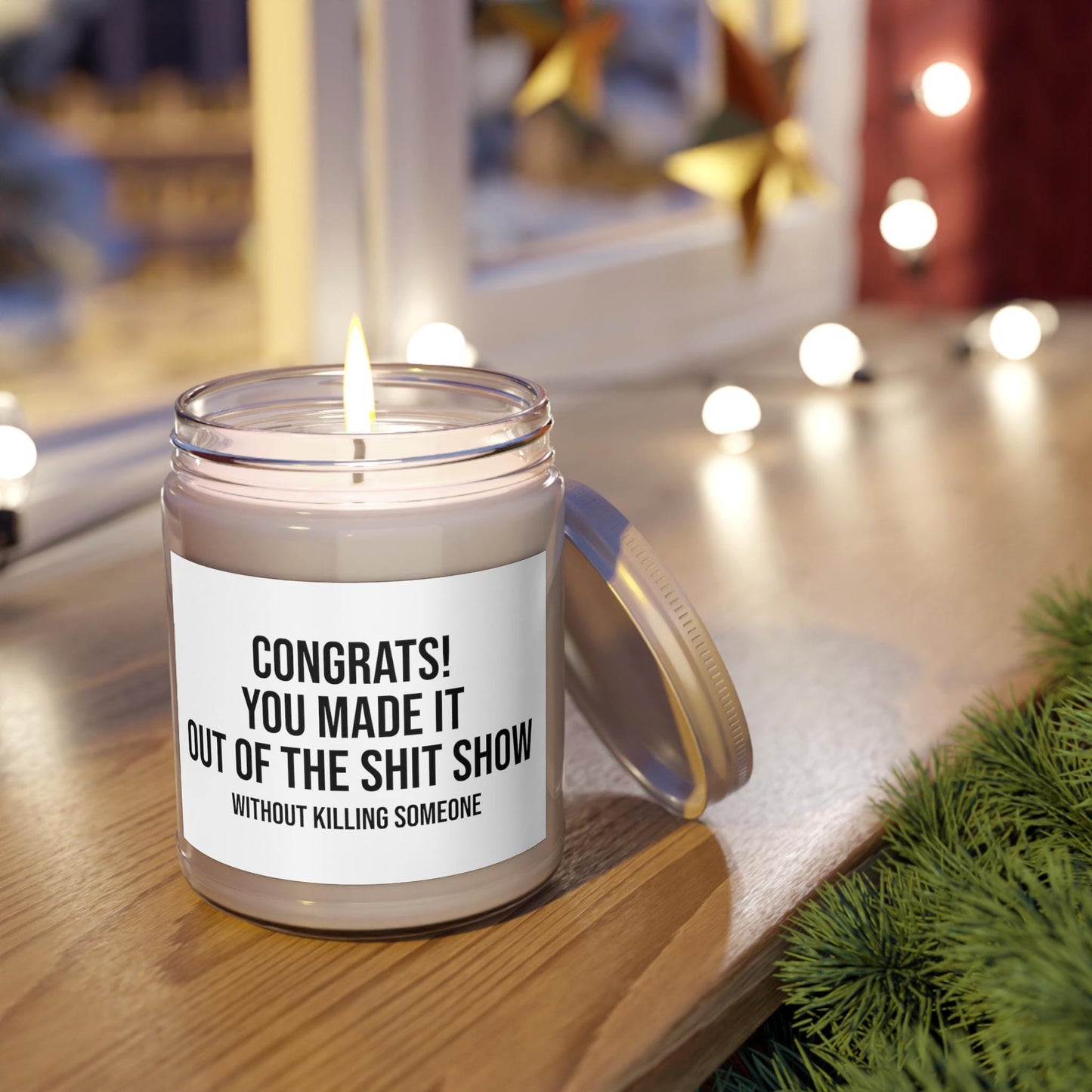 a candle that is sitting on a table