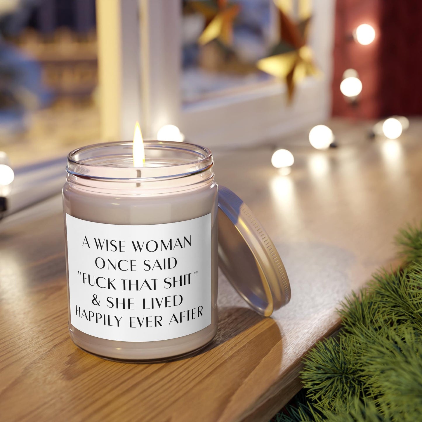 a candle that is sitting on a table