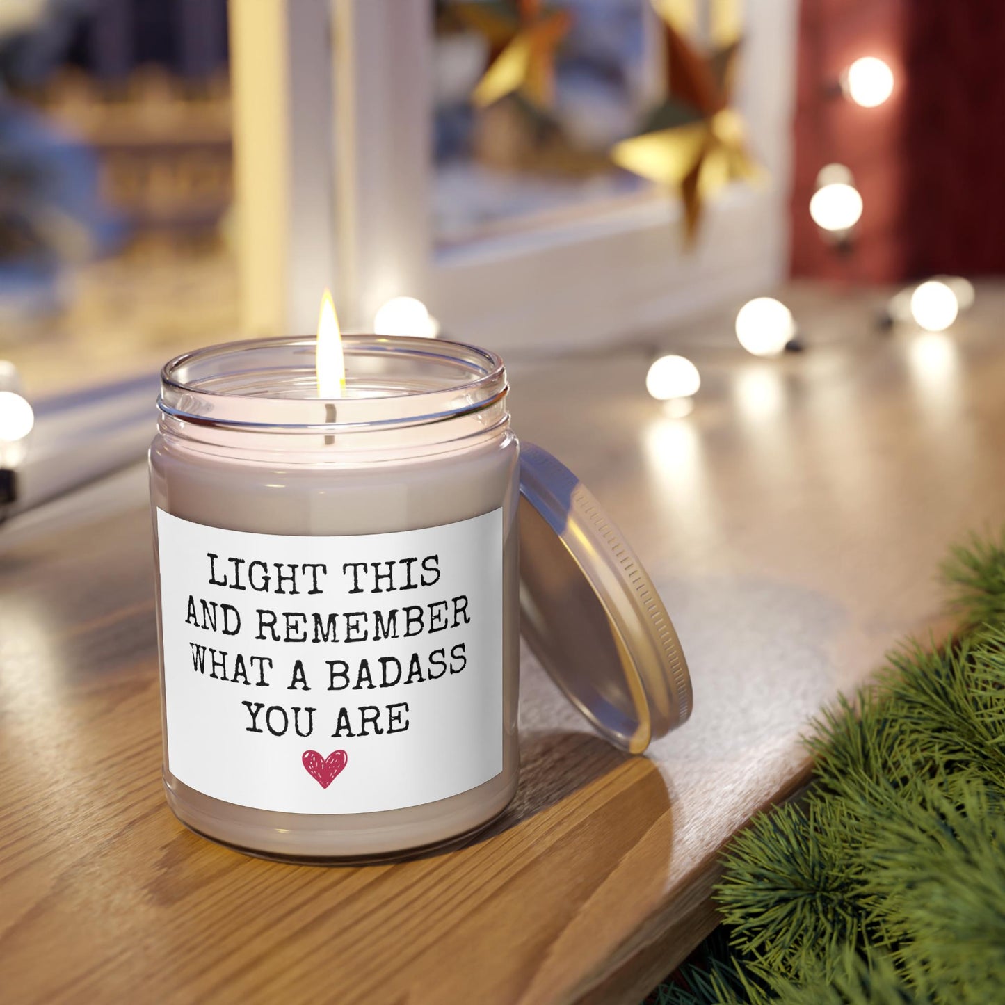 a candle that is sitting on a table