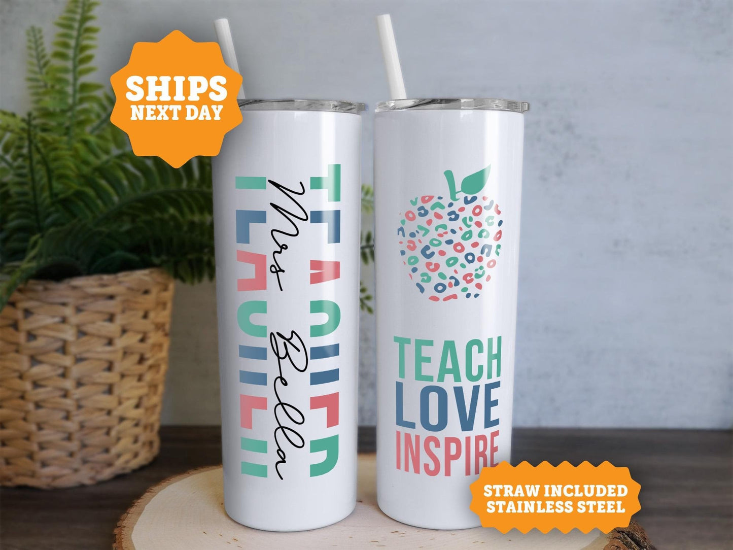 Personalized Teacher Tumbler With Name, Teacher Appreciation Gift, Teacher Tumbler Gift, Thank you Gift, New Teachers Gift