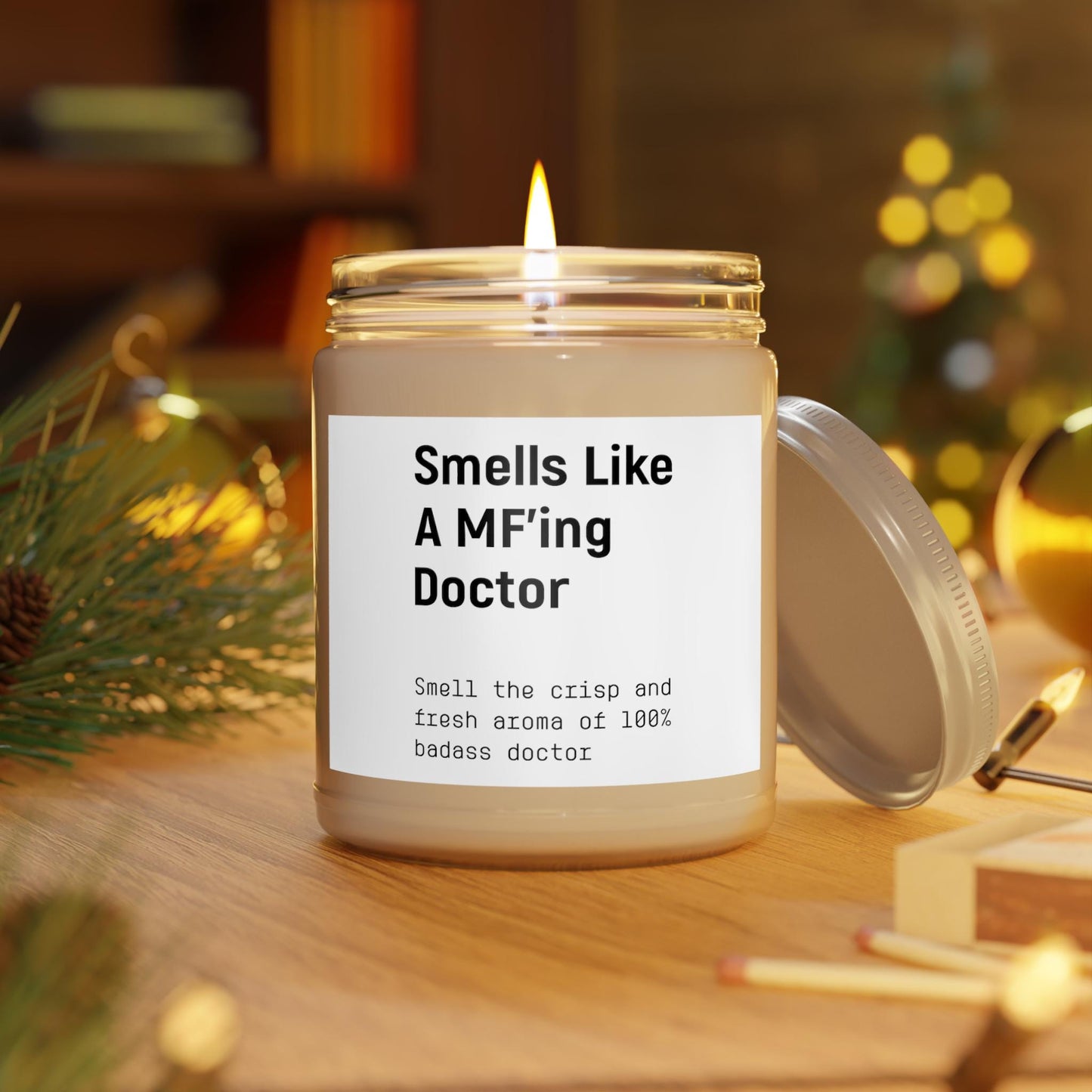 a candle that is sitting on a table