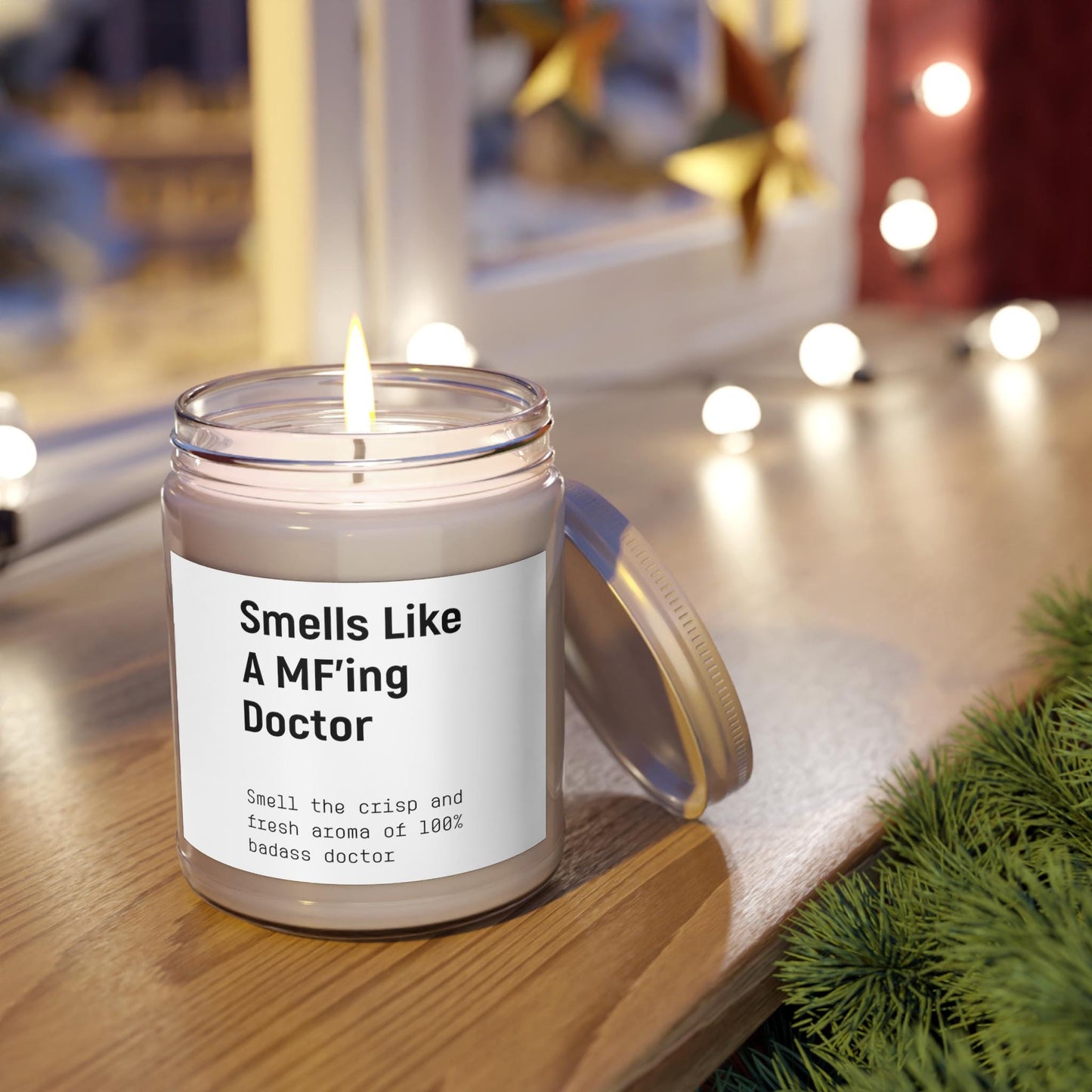 a candle that is sitting on a table