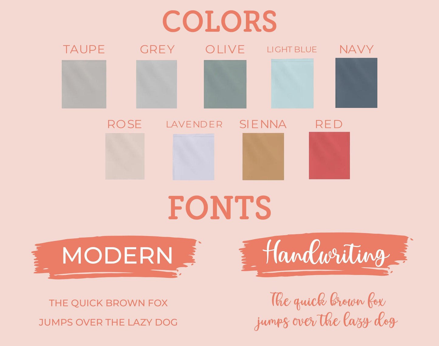 a bunch of different font types on a pink background