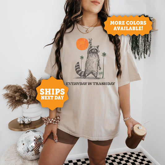 Everyday Is Trash Day Raccoon Shirt, Funny Meme Raccoon Tees, Vintage Style Raccoon Shirt, Stay Trashy Shirt