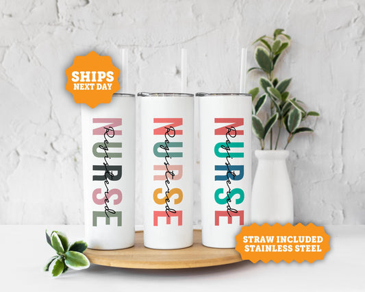 Personalized Nurse Tumbler with Name, Nurse Appreciation Gift, RN Gifts, Nurse Graduation Gift, Nursing Student Gift