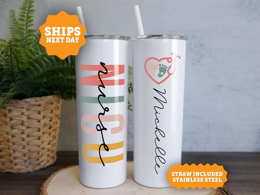 Personalized NICU Nurse Tumbler with Name, Personalized Tumbler Nurse Gift, Labor and Delivery Nurse Tumbler Gift, For Coworker Gift