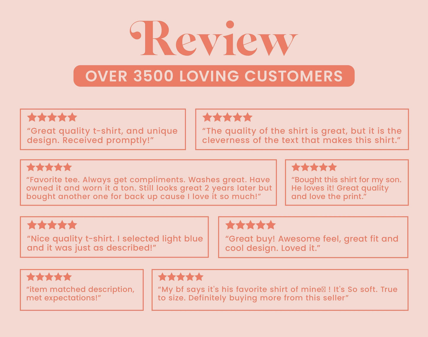 the review page for a customer satisfaction survey