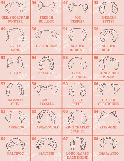 a chart of different types of hair styles