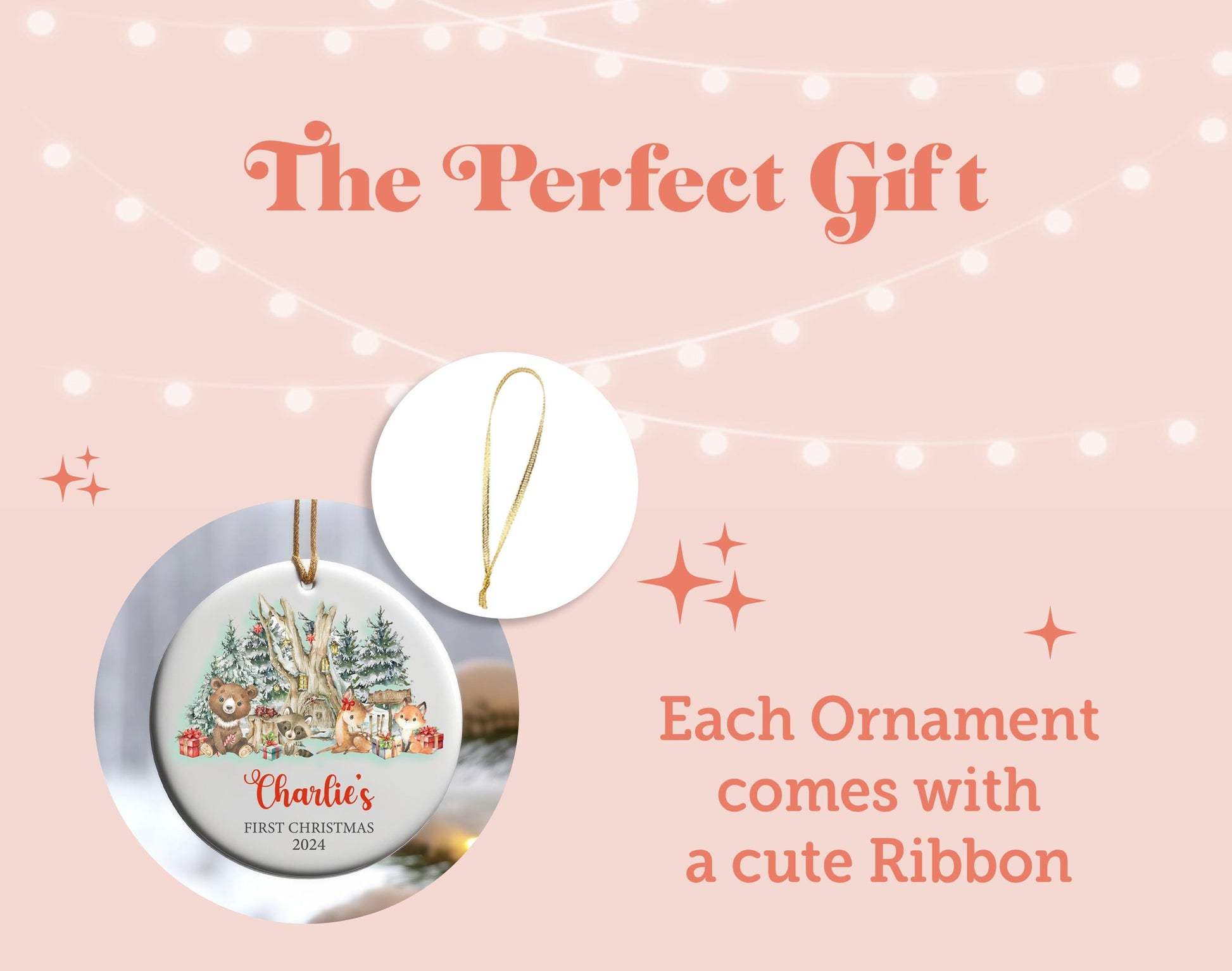 a pink poster with a bunch of stars on it