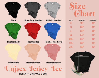 the size chart for a women's t - shirt