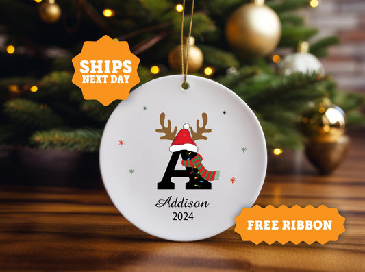 Letter Name Ornament, Personalized Name Ornament, Custom Initial Ornament, Christmas gift, Family Ornament - OD 3
