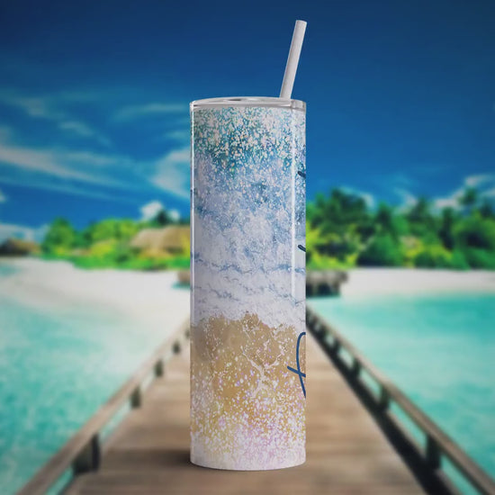 Personalized Beach Vacation Tumbler with Name, Beach Vacation Custom Tumbler, Family vacation tumbler , Girls Trip Tumbler , Summer Tumbler