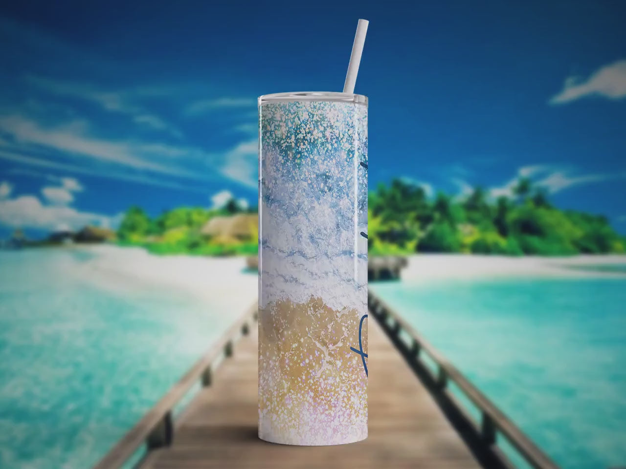 Personalized Beach Vacation Tumbler with Name, Beach Vacation Custom Tumbler, Family vacation tumbler , Girls Trip Tumbler , Summer Tumbler