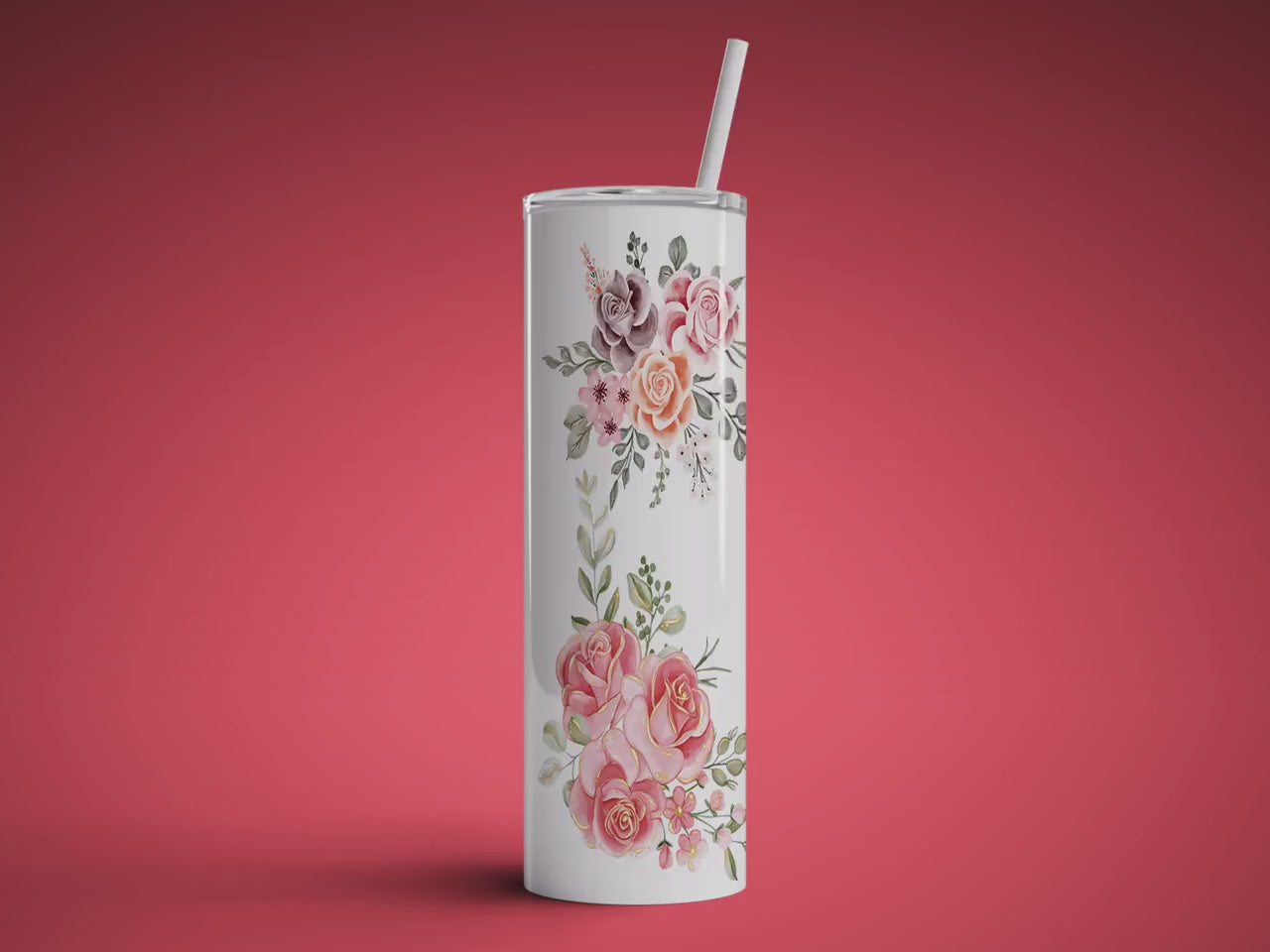 Personalized Flower Tumbler With Name, Custom Bridesmaid Tumbler Gift, Bridesmaid Proposal Tumbler Gift, For Her Gift