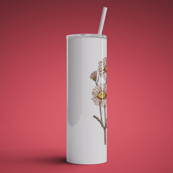 Personalized Birth Flower Tumbler With Name, Birth Flower Tumbler, For Her Tumbler Gift, Bridesmaid Proposal, Gift For Her