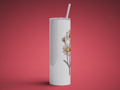 Personalized Birth Flower Tumbler With Name, Birth Flower Tumbler, For Her Tumbler Gift, Bridesmaid Proposal, Gift For Her